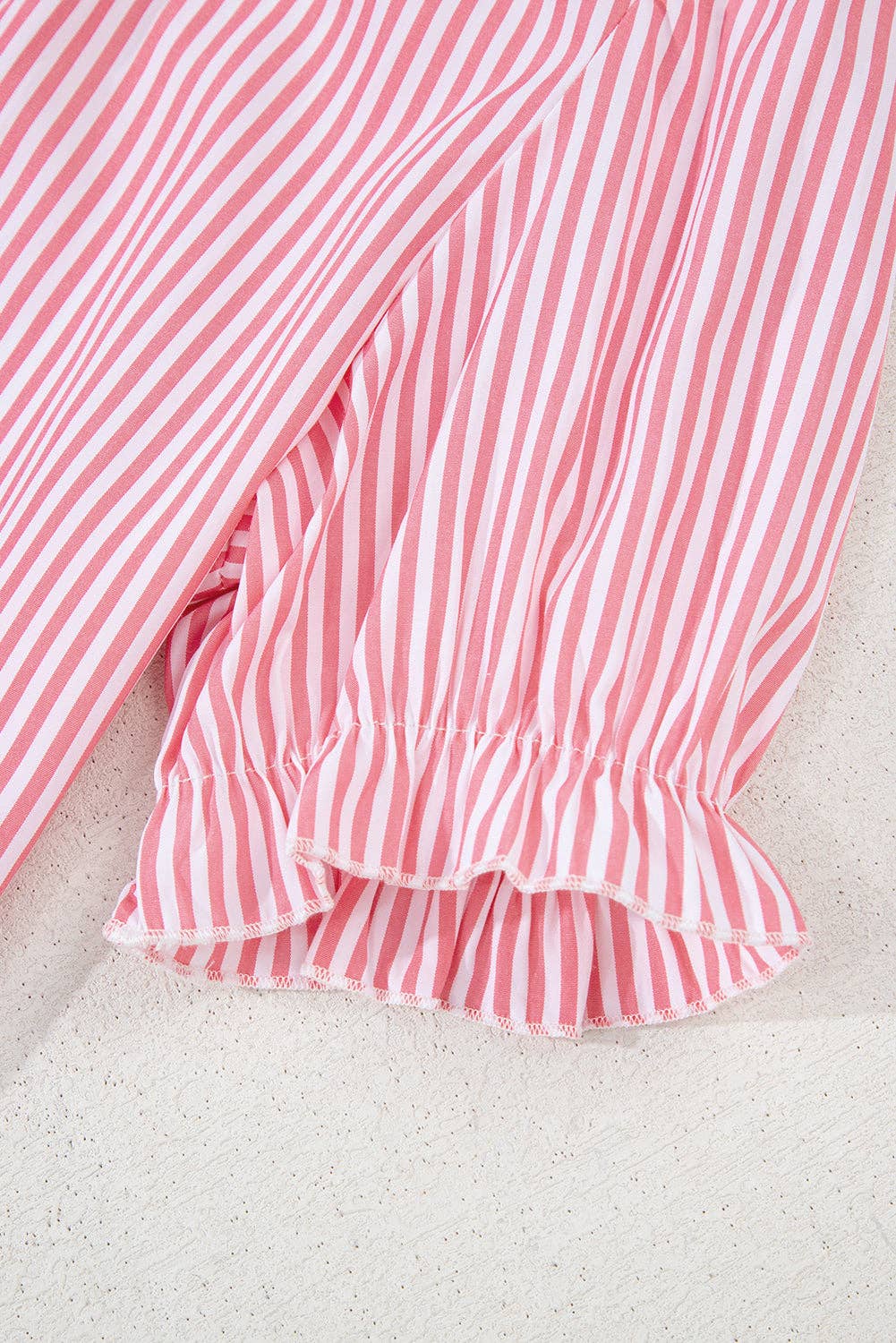 Stripe Puff Sleeve Summer Blouse