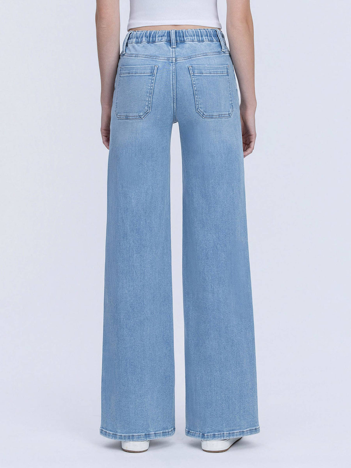 Drawstring wide leg Jean