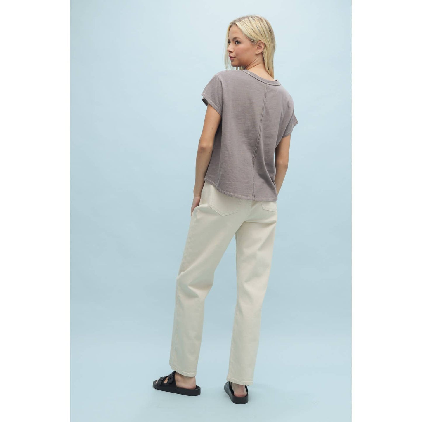 STAR SEAM DETAIL KNIT TOP