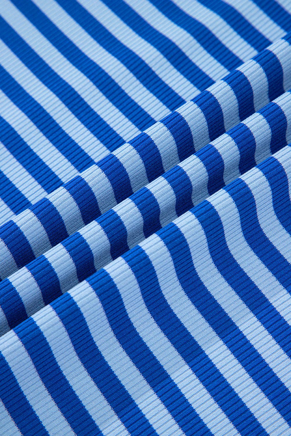 Stripe Ribbed Cap Sleeve Summer T-Shirt