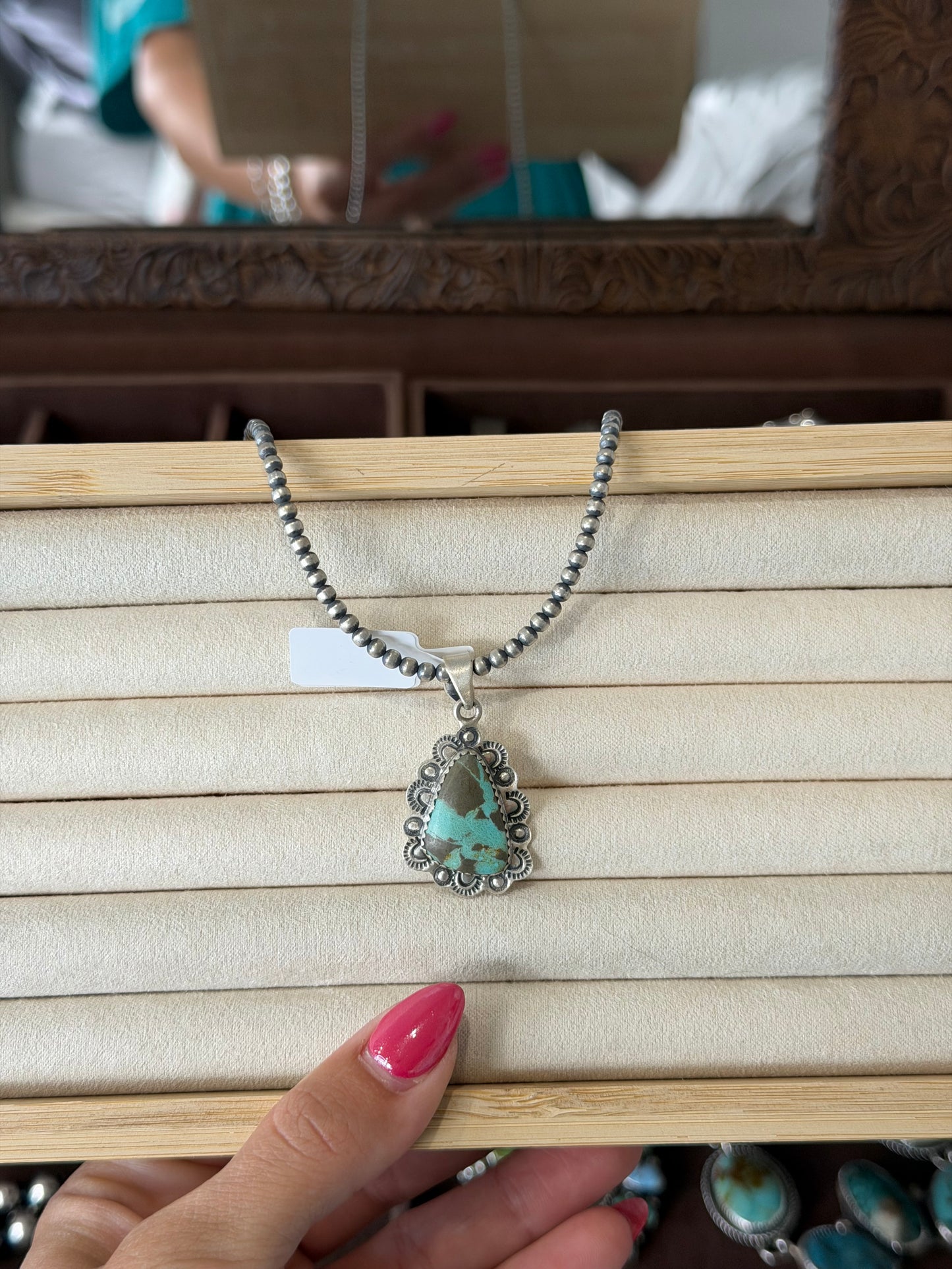 Mountain turquoise pendant 