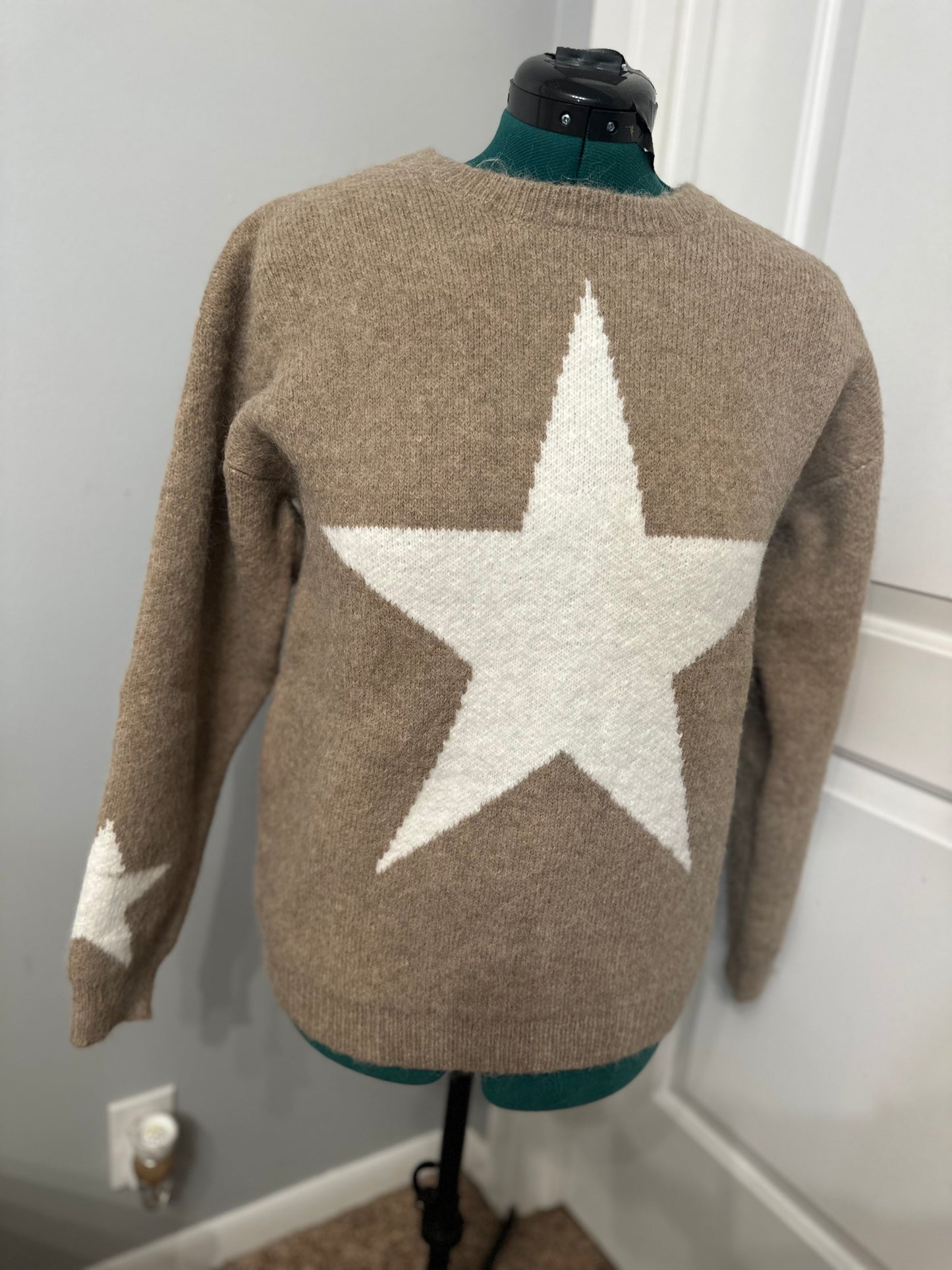 Star knit sweater