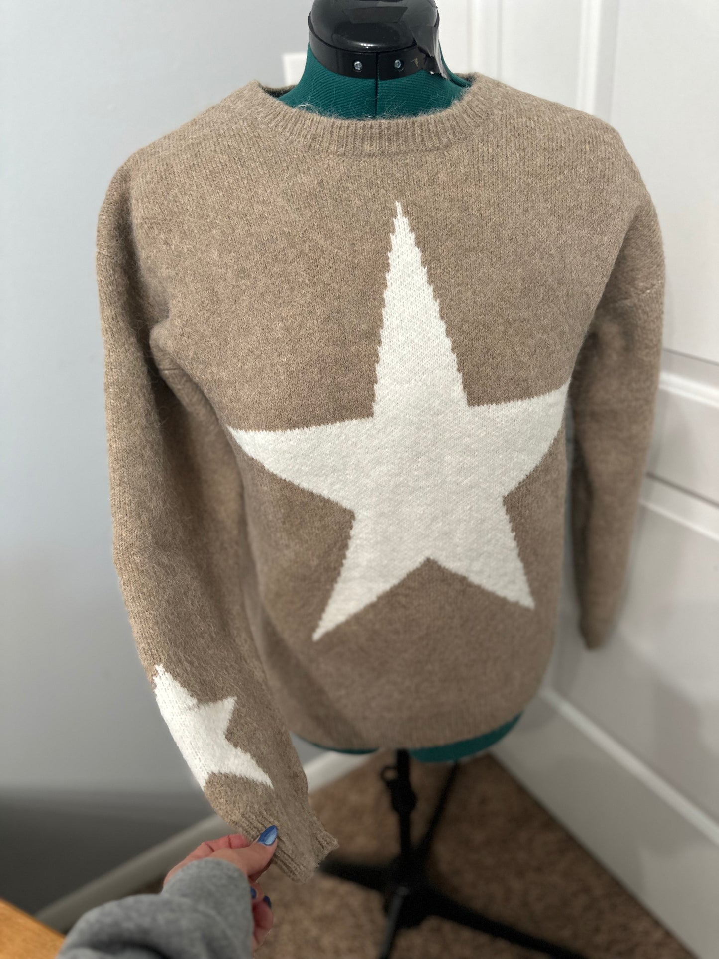 Star knit sweater