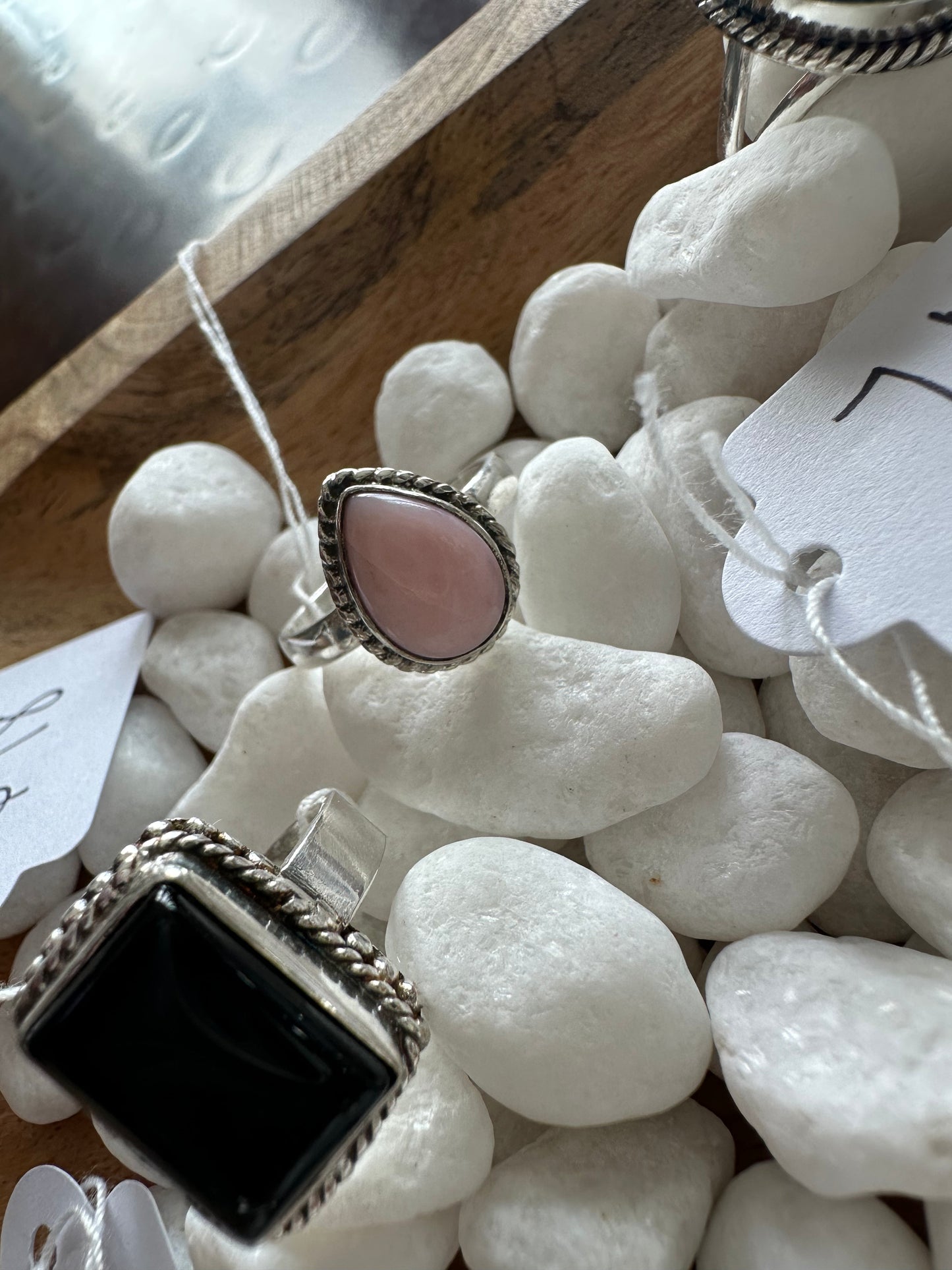 Pink opal ring