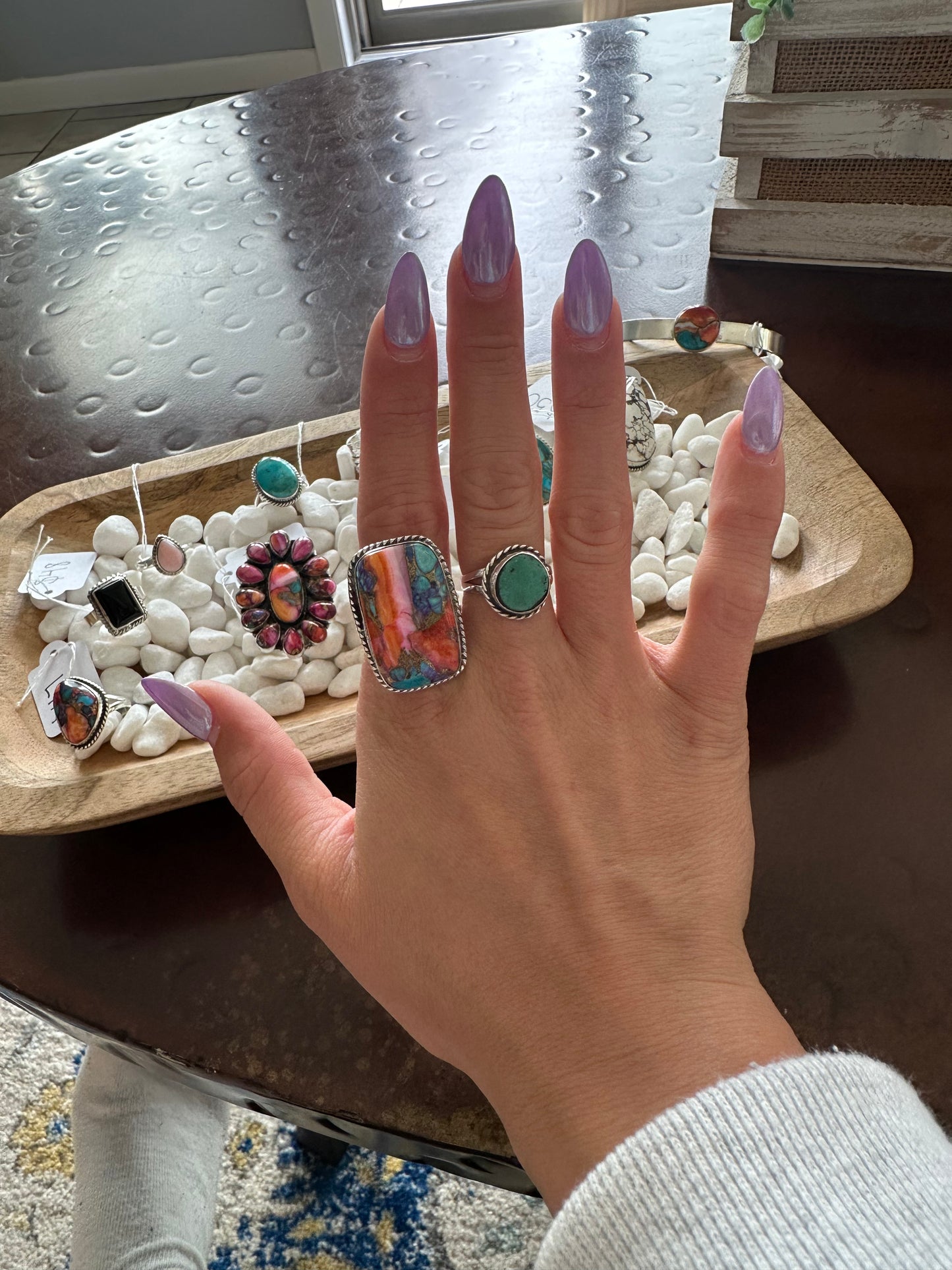 Pink oyster ring