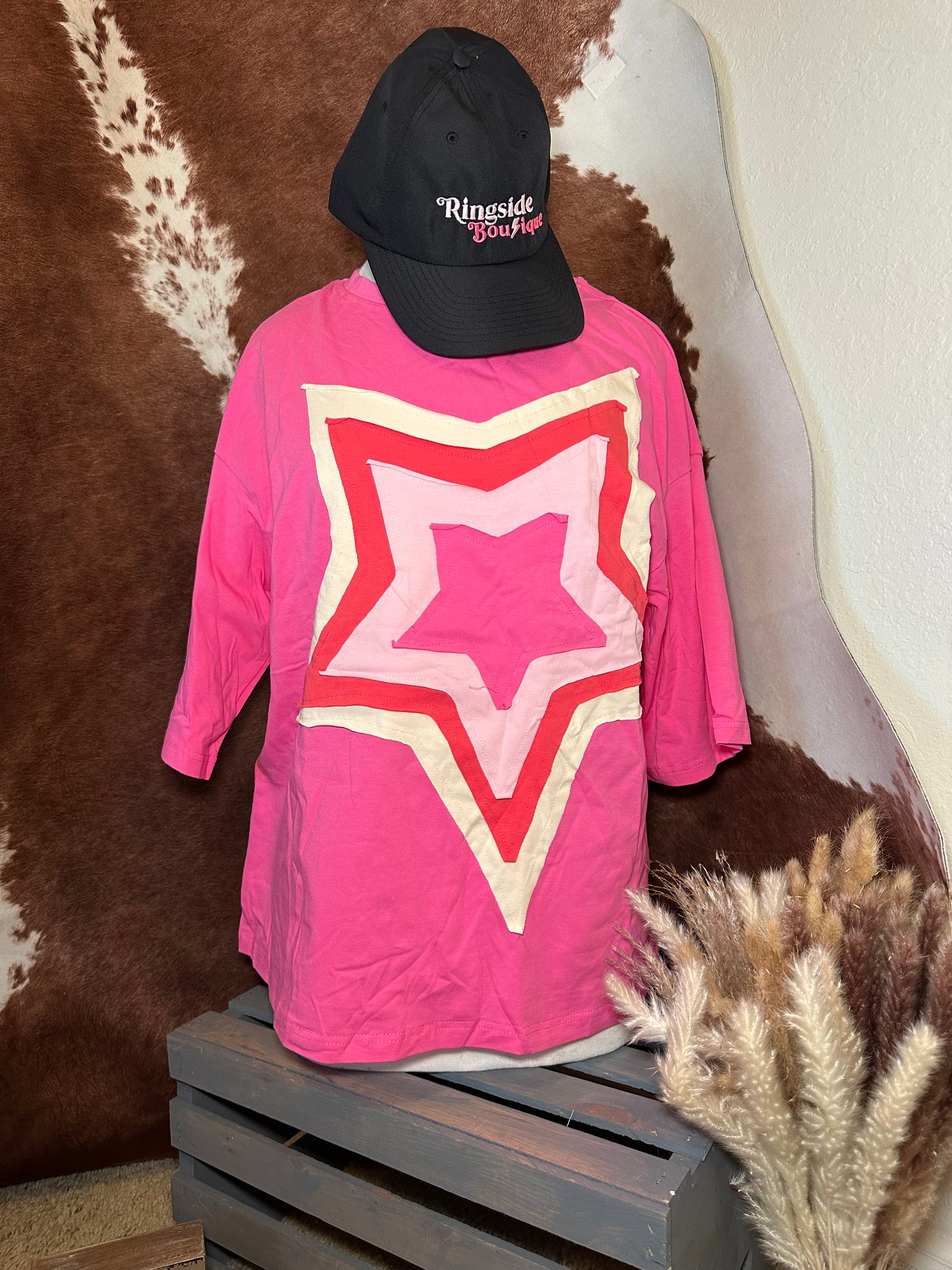 Star colorblock oversized tee