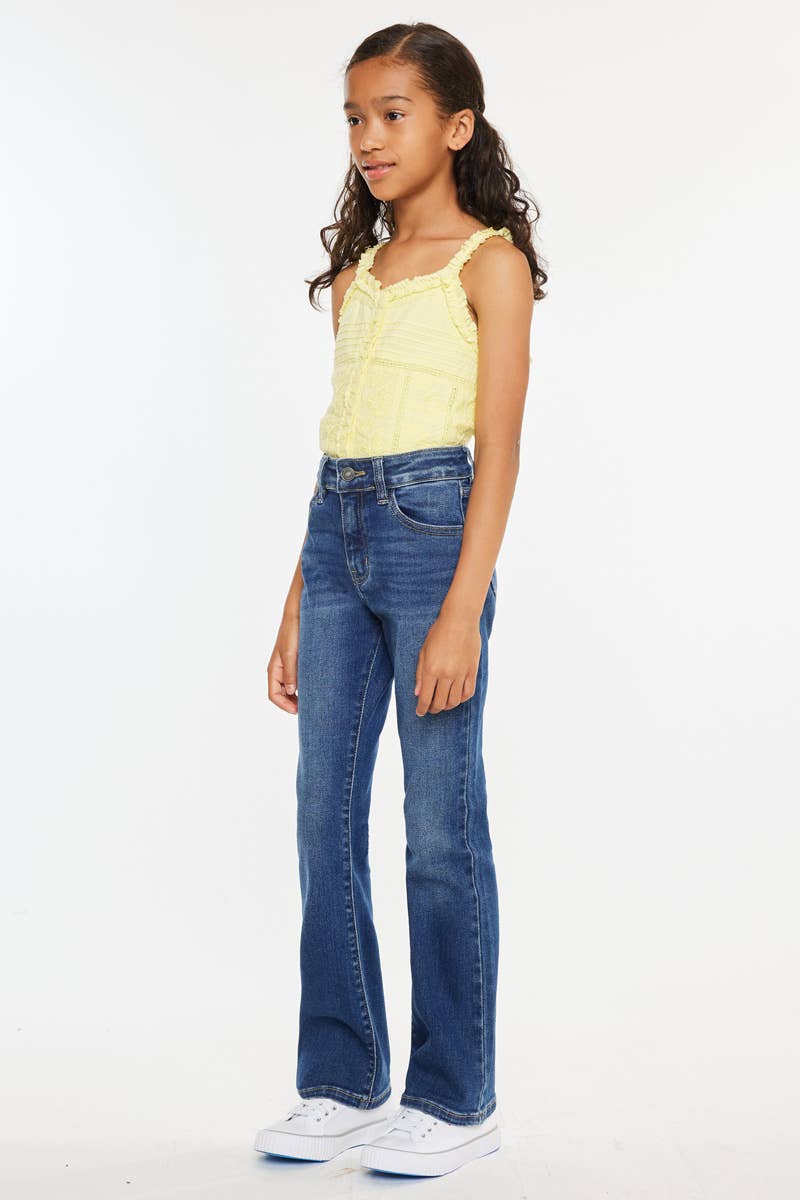 GIRL KIDS HIGH RISE BOOTCUT JEANS