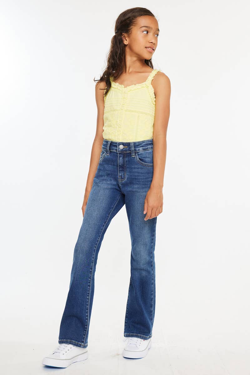GIRL KIDS HIGH RISE BOOTCUT JEANS