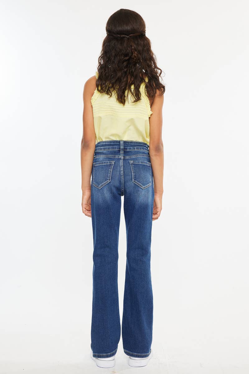 GIRL KIDS HIGH RISE BOOTCUT JEANS