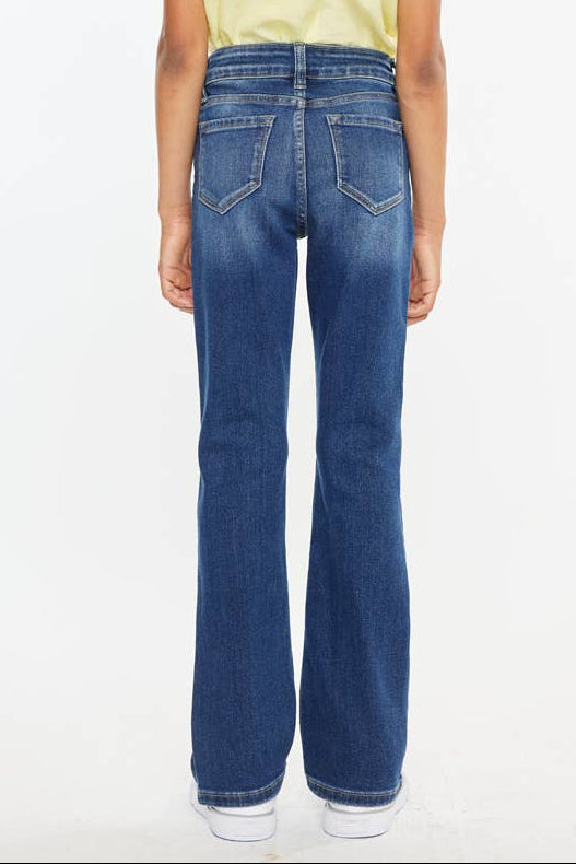 GIRL KIDS HIGH RISE BOOTCUT JEANS