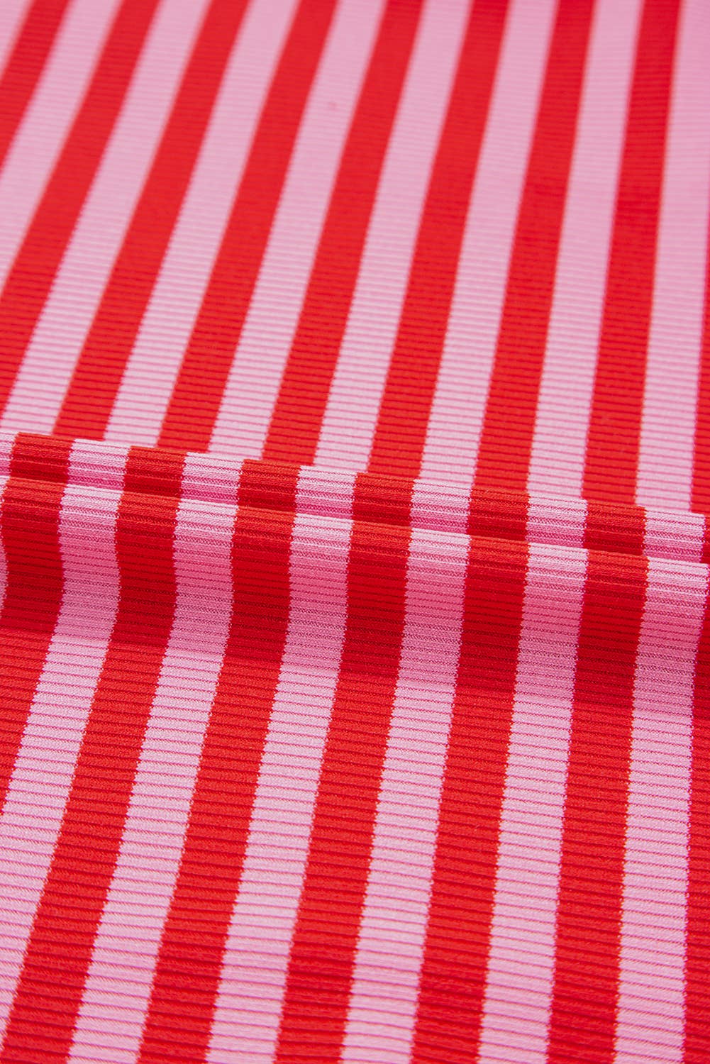Red and pink striped top