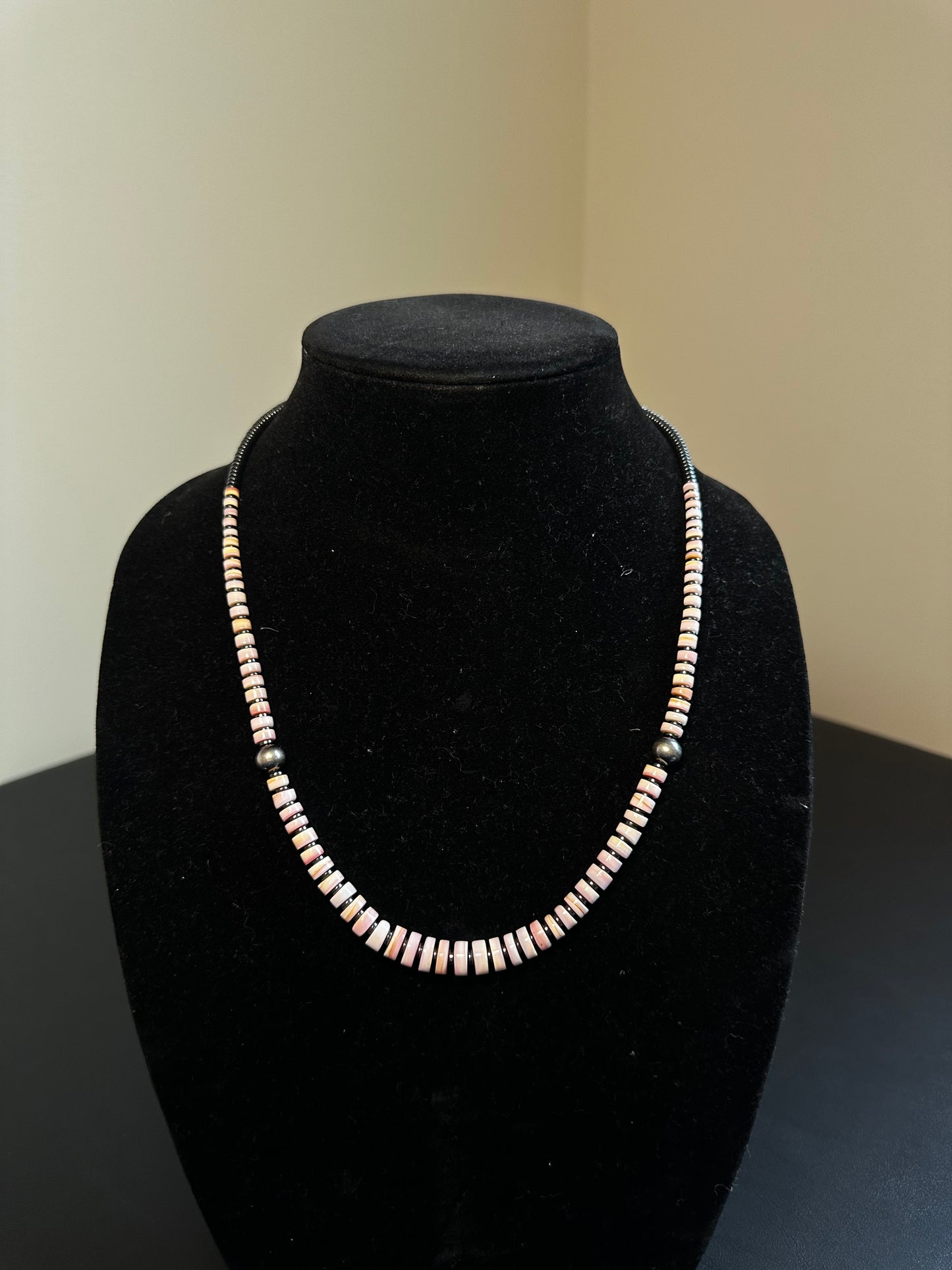 Pink conch necklace
