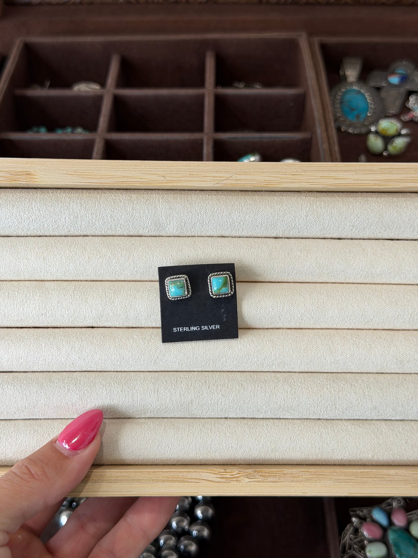 Mojave turquoise studs