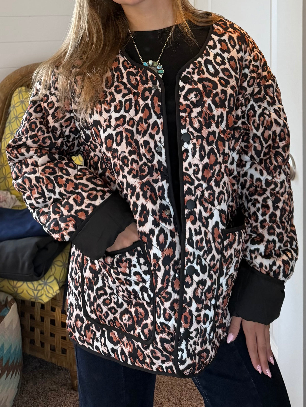 Leopard Quilted Jacket