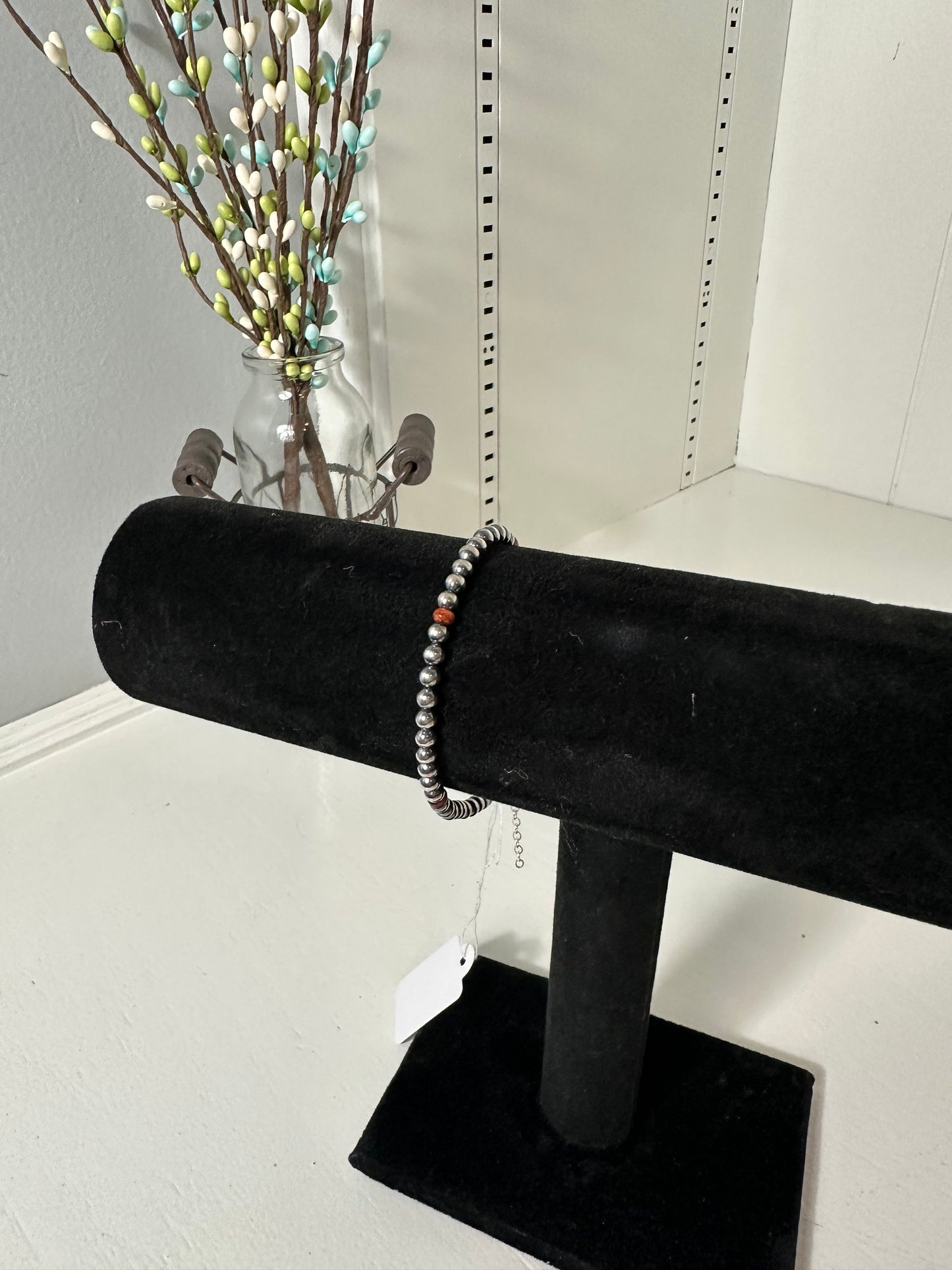 Navajo pearl and purple spiny bracelet