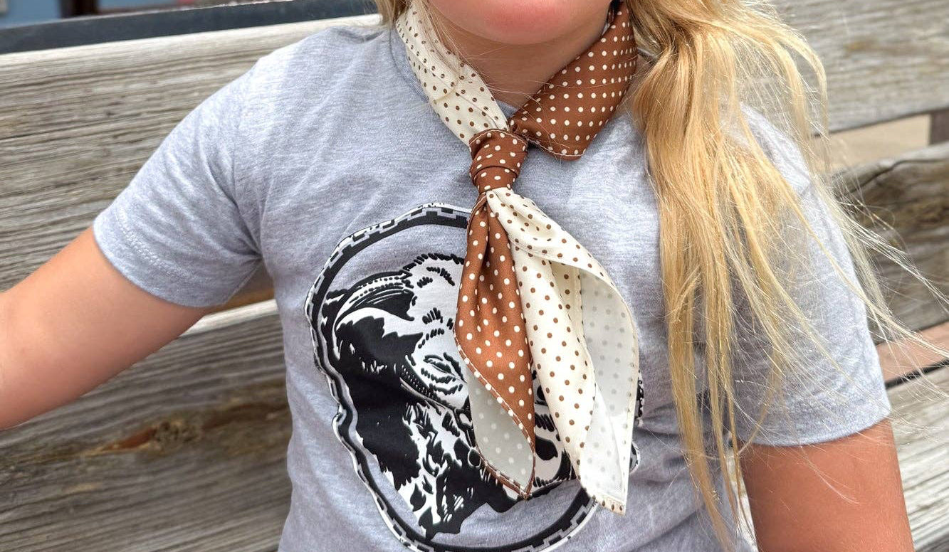 SMALL Polka Dot Coffee Wild Rag