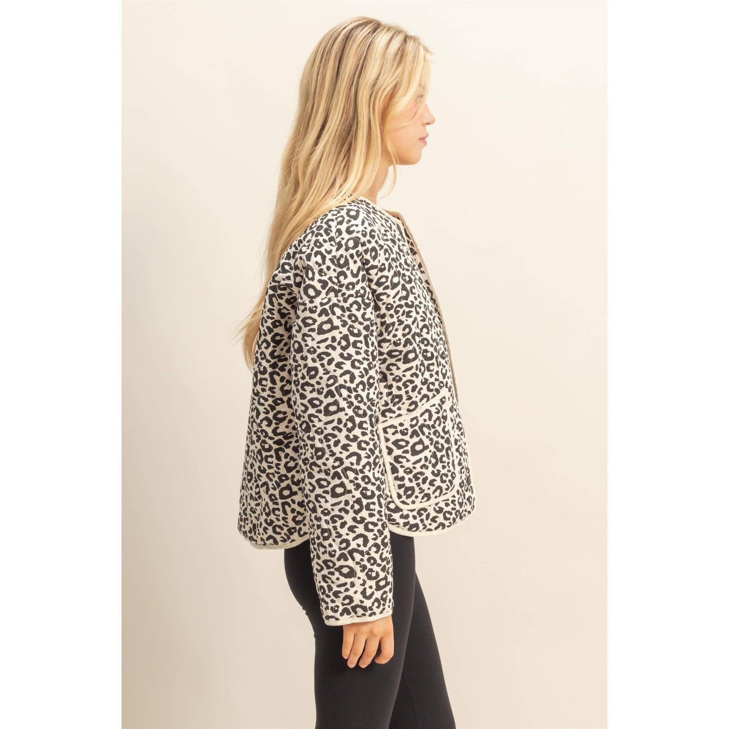 Leopard Quilted Puffer Jacket