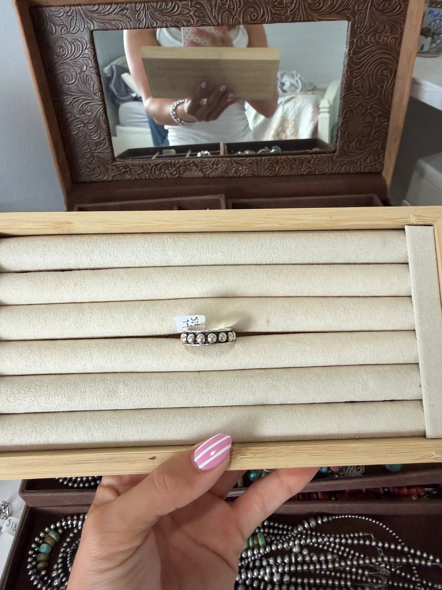 Silver dome ring