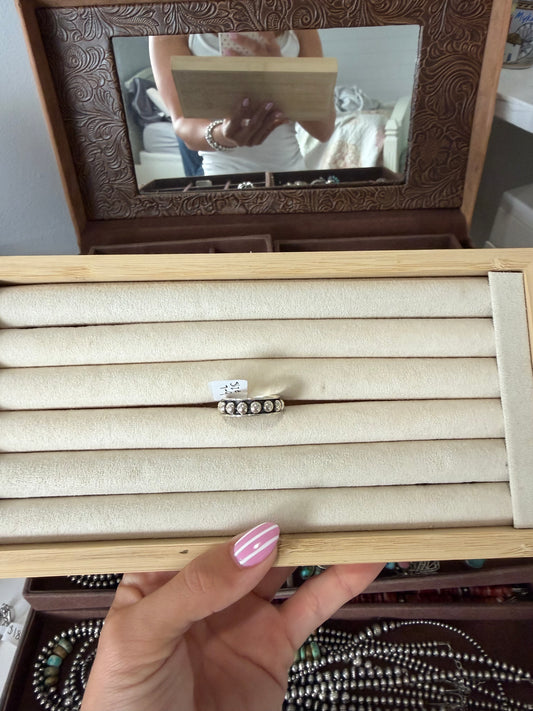 Silver dome ring