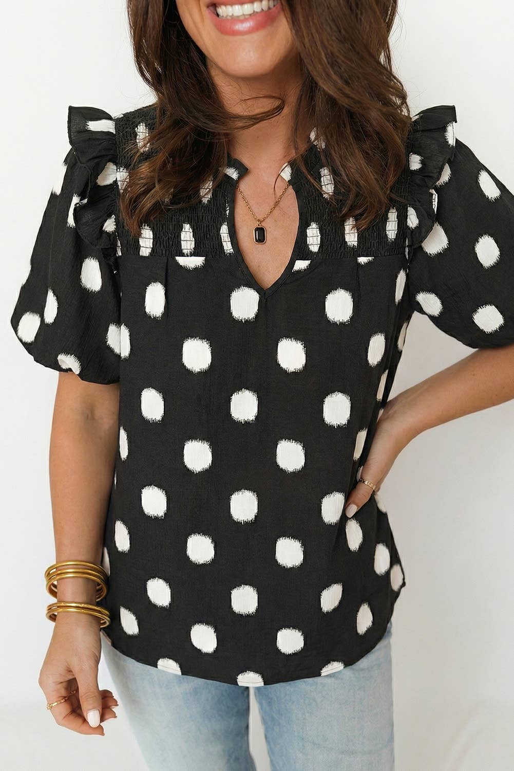 Polka dot top
