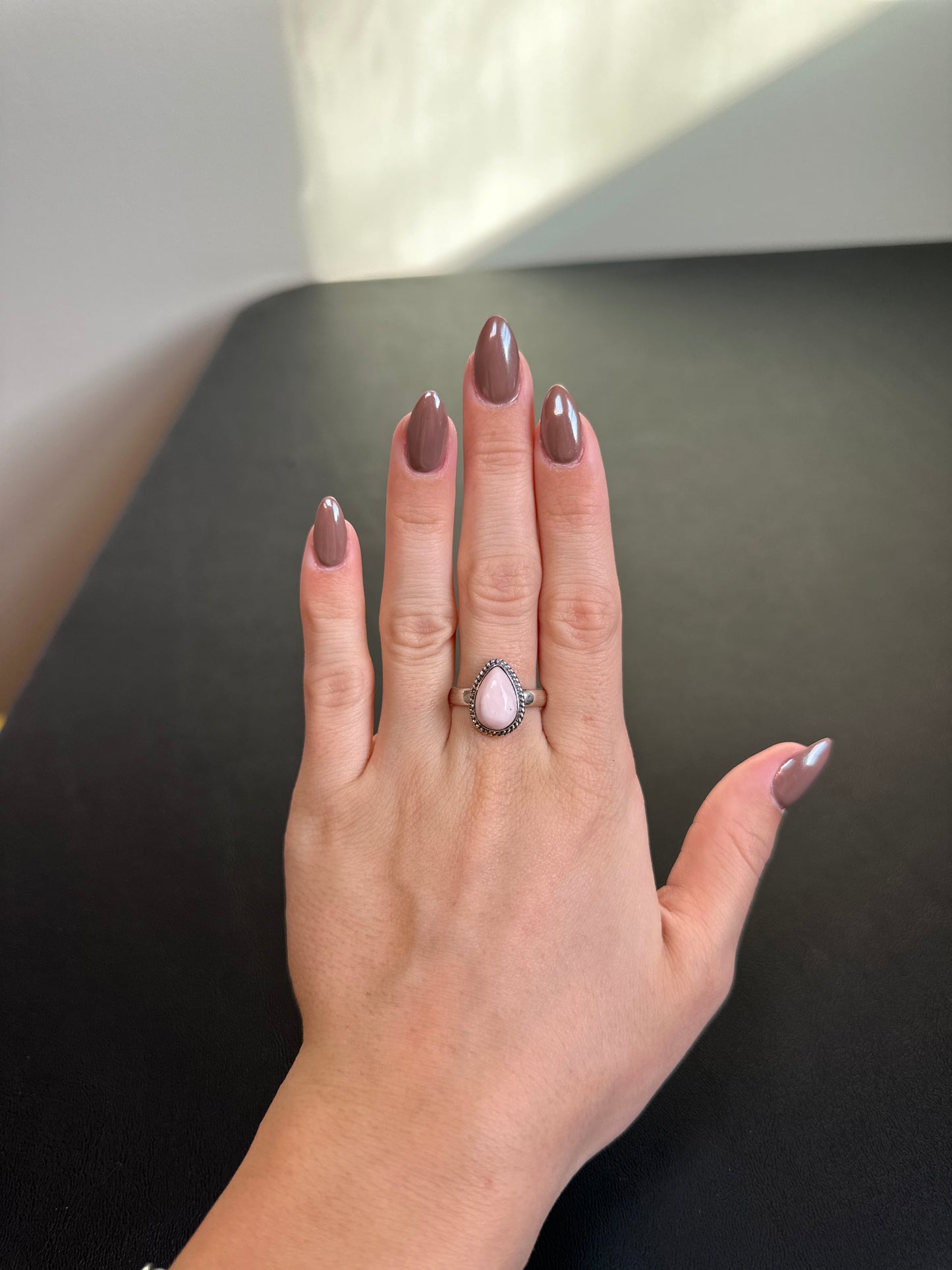 Pink conch ring