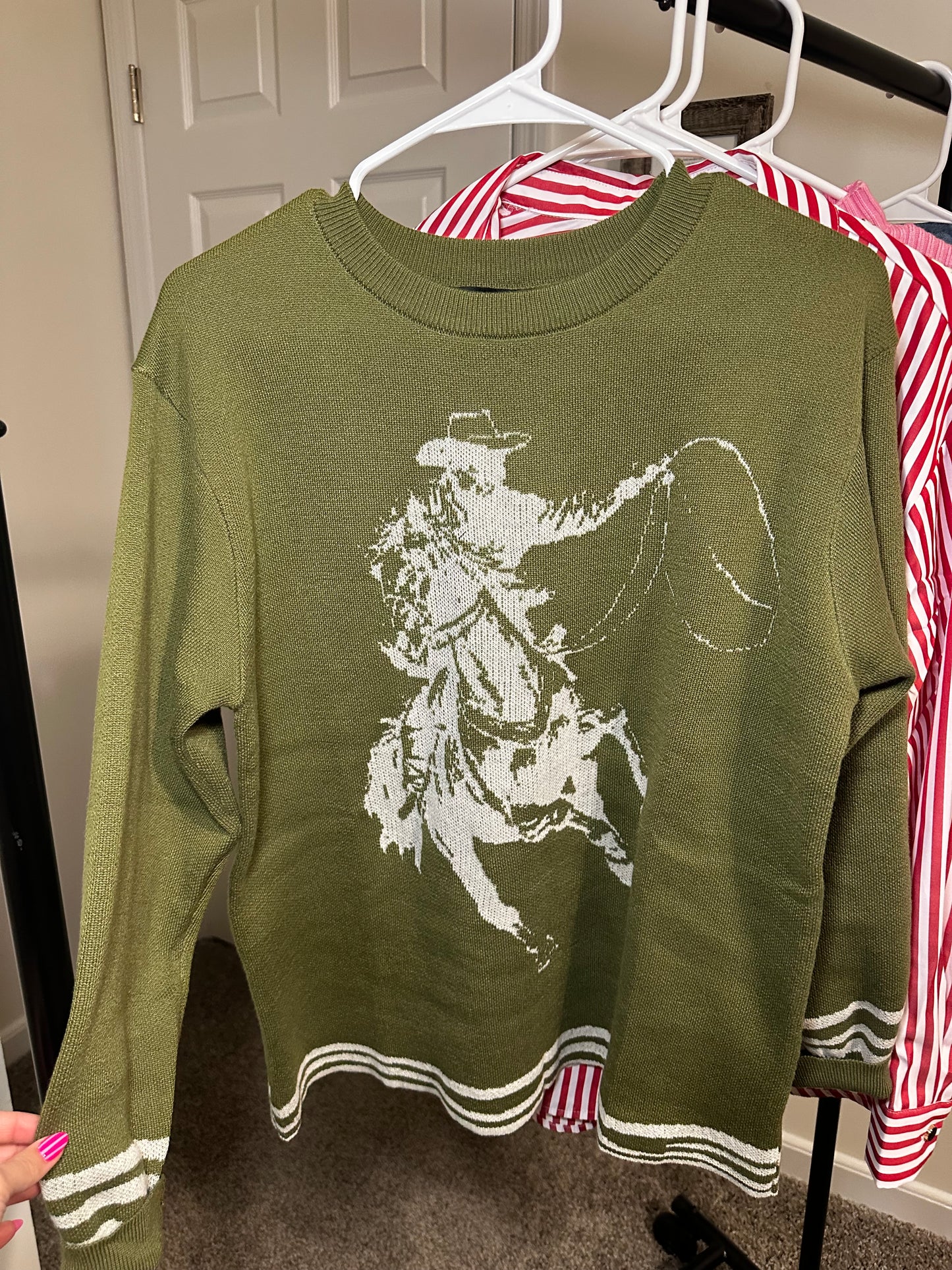Olive Wild & Western Sweater
