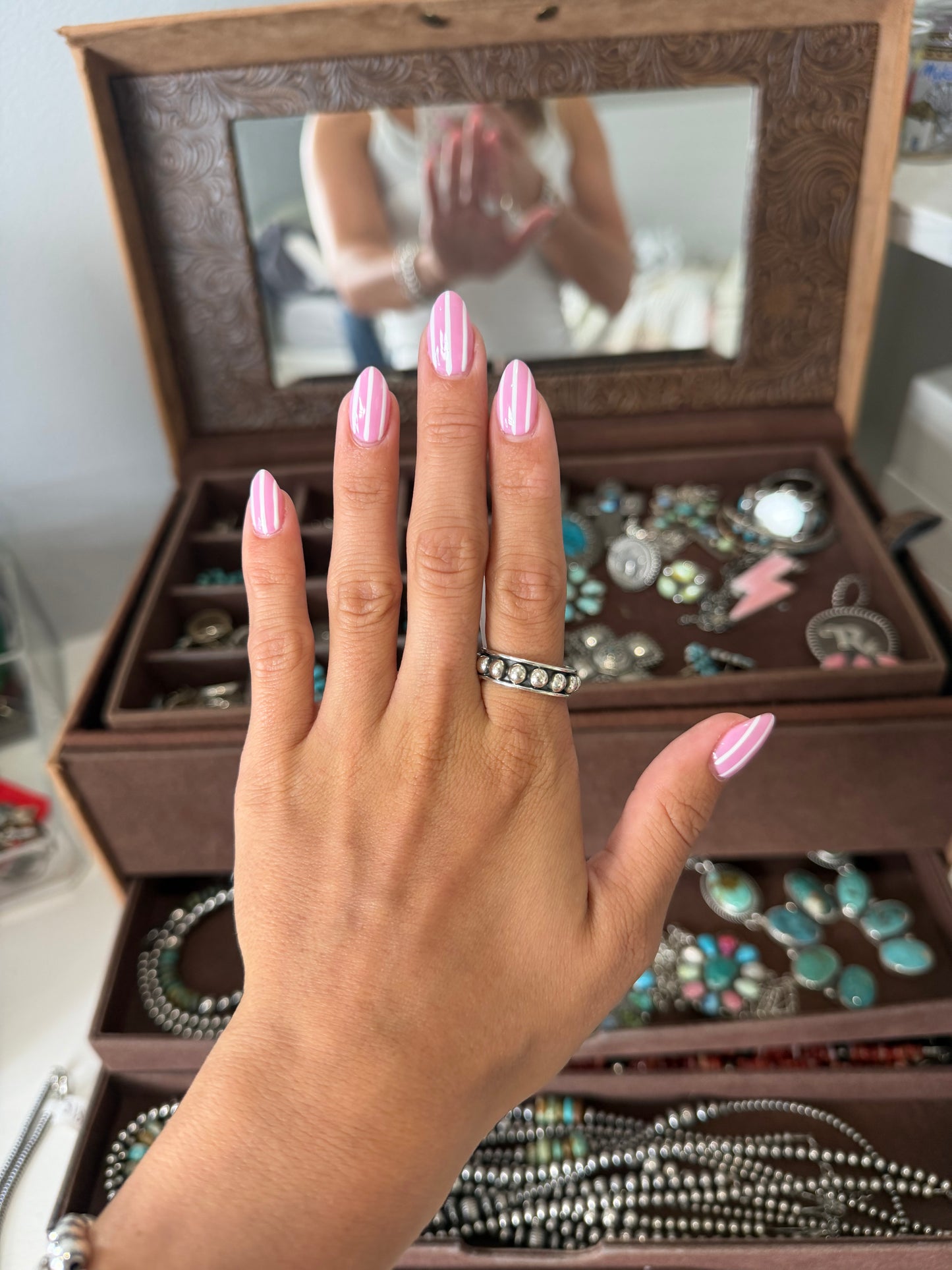 Silver dome ring