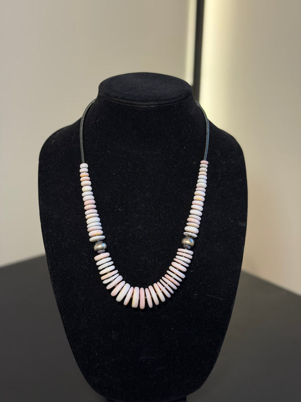 Pink conch necklace
