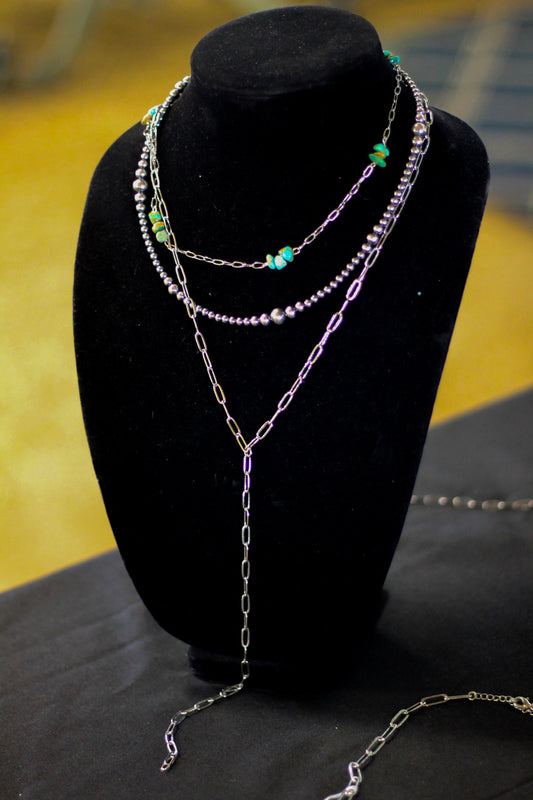 paper clip lariat necklace
