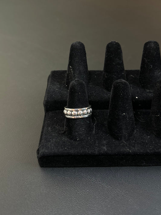 Silver dome ring
