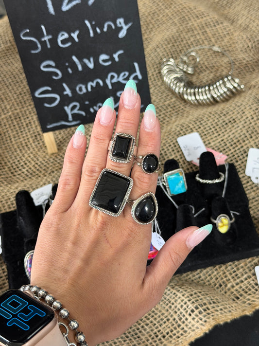 Black onyx ring