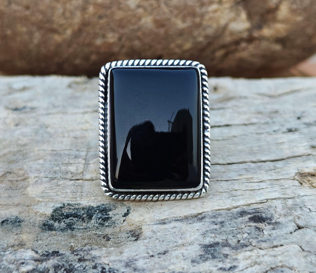 Black onyx ring