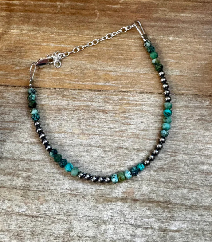 African turquoise bracelet