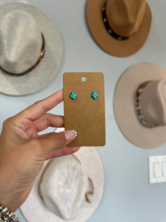 Turquoise stud earrings