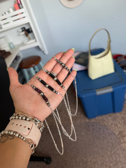 Navajo pearl bar necklace
