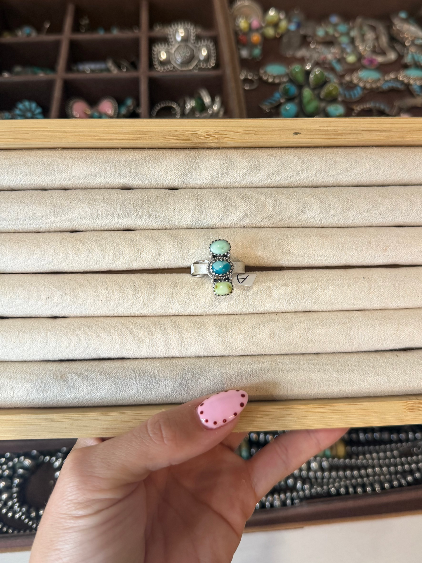 3 stone adjustable ring