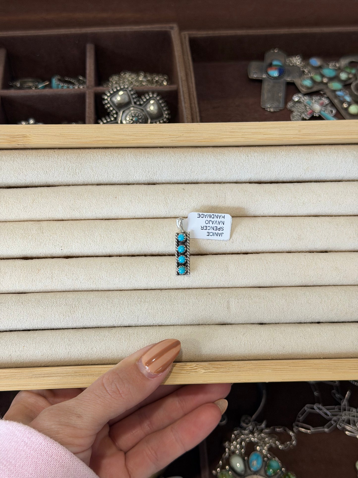 Kingman turquoise native pendant