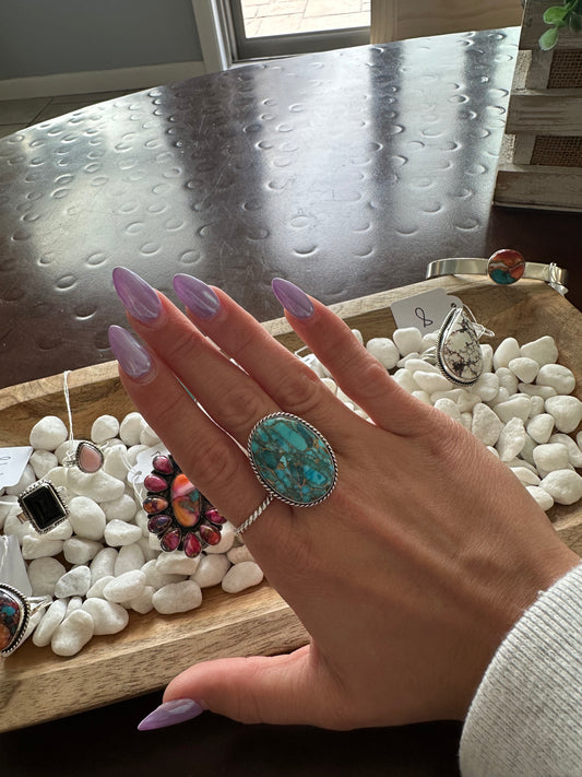 Genuine turquoise ring