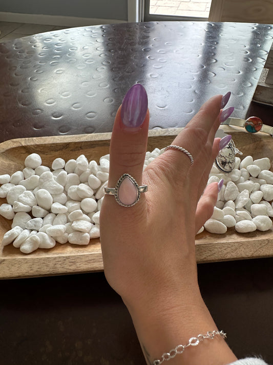 Pink opal ring