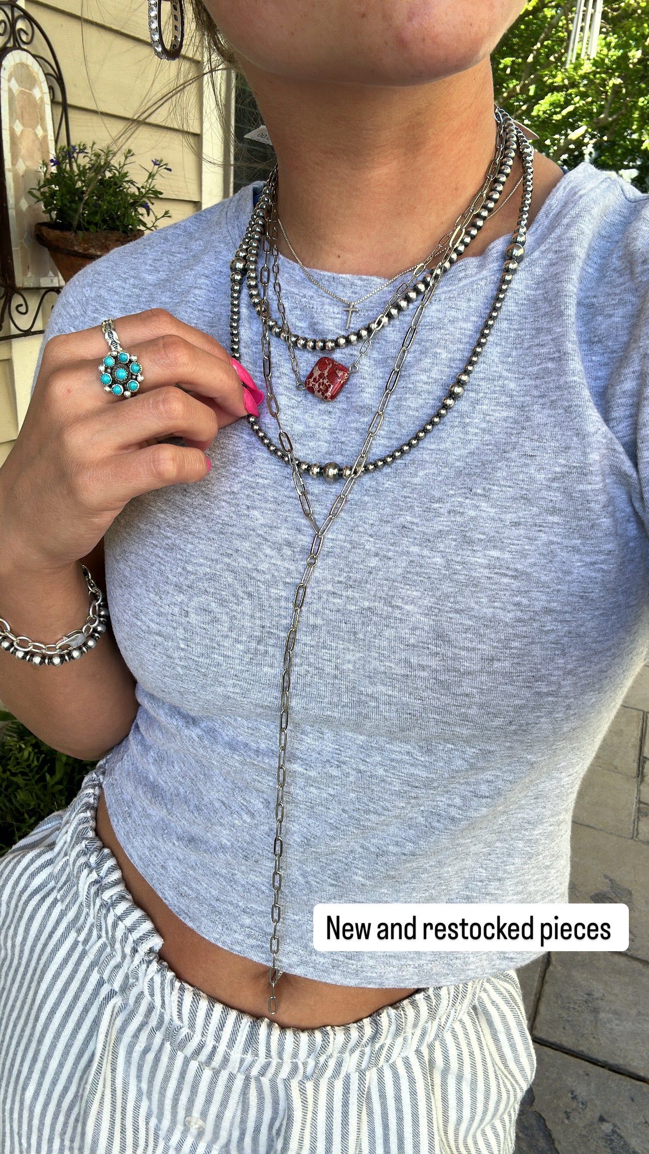 Pink stone chocker