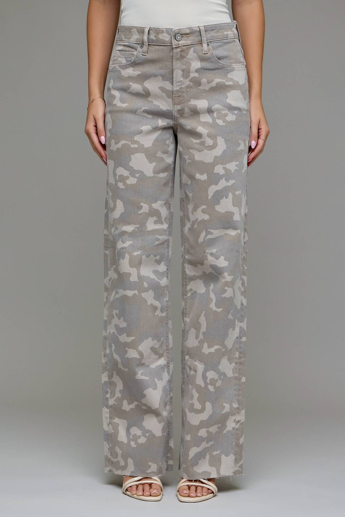 Tan Camo Dad Jeans