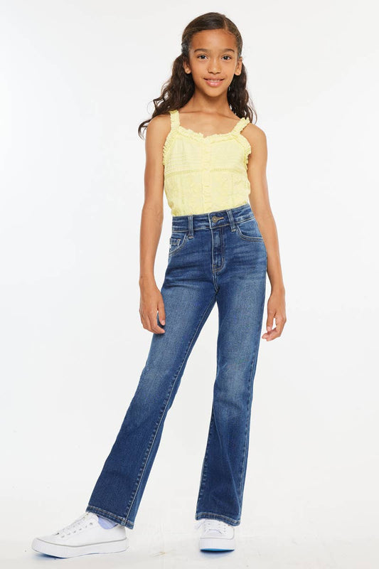 GIRL KIDS HIGH RISE BOOTCUT JEANS