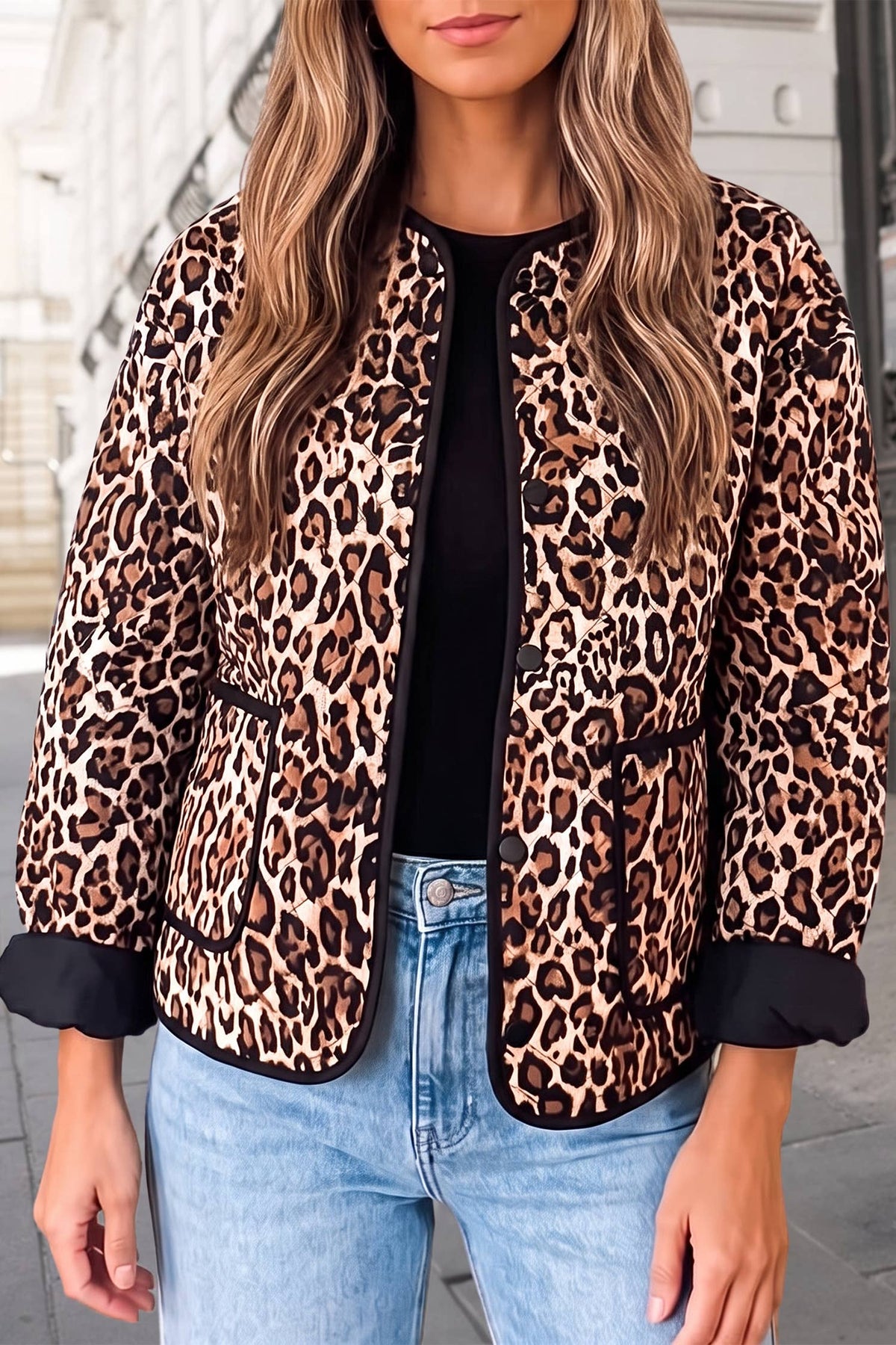Leopard Quilted Jacket