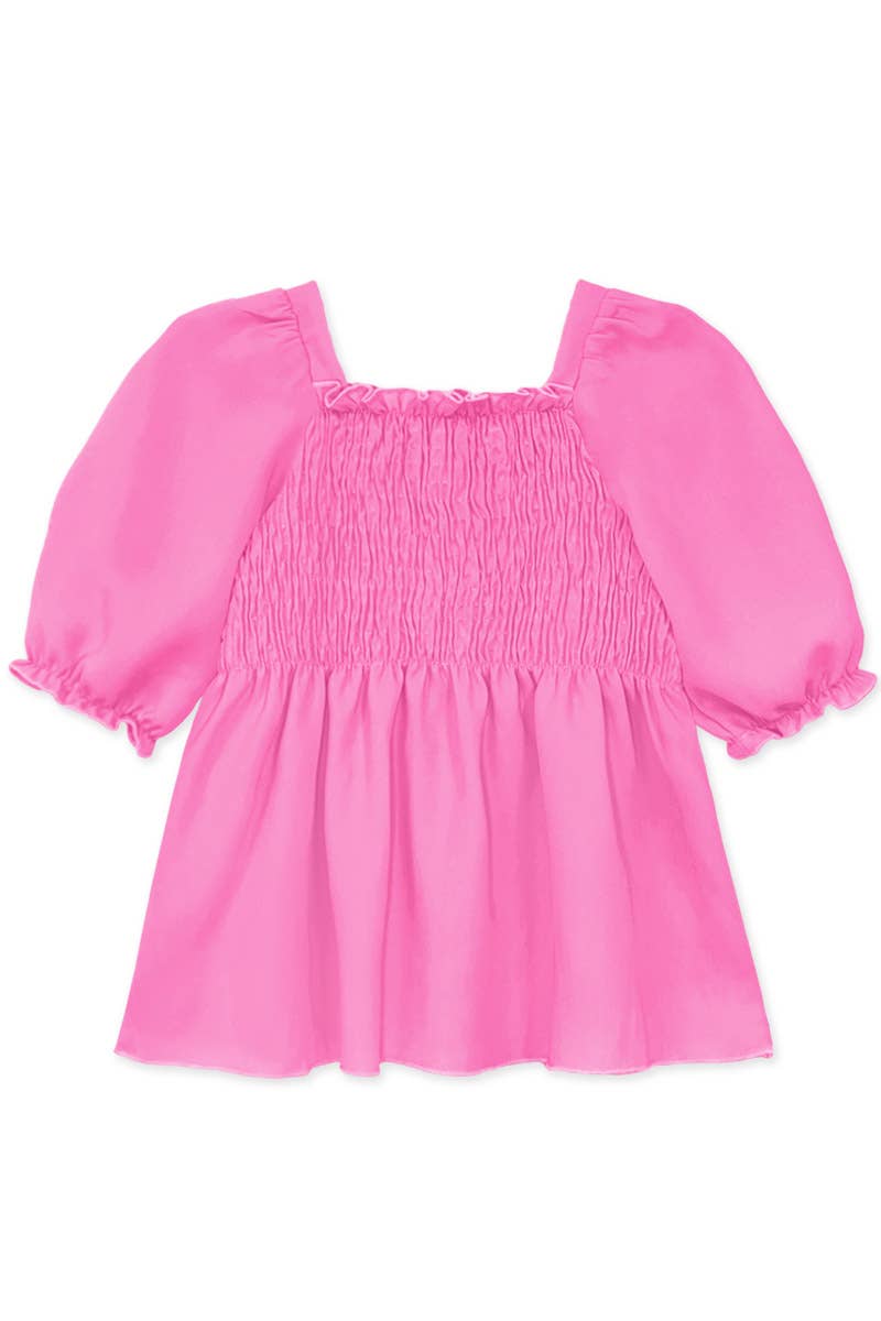 Girls puff sleeve top