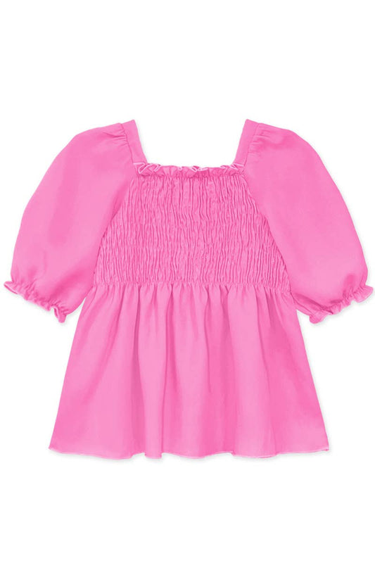 Girls puff sleeve top