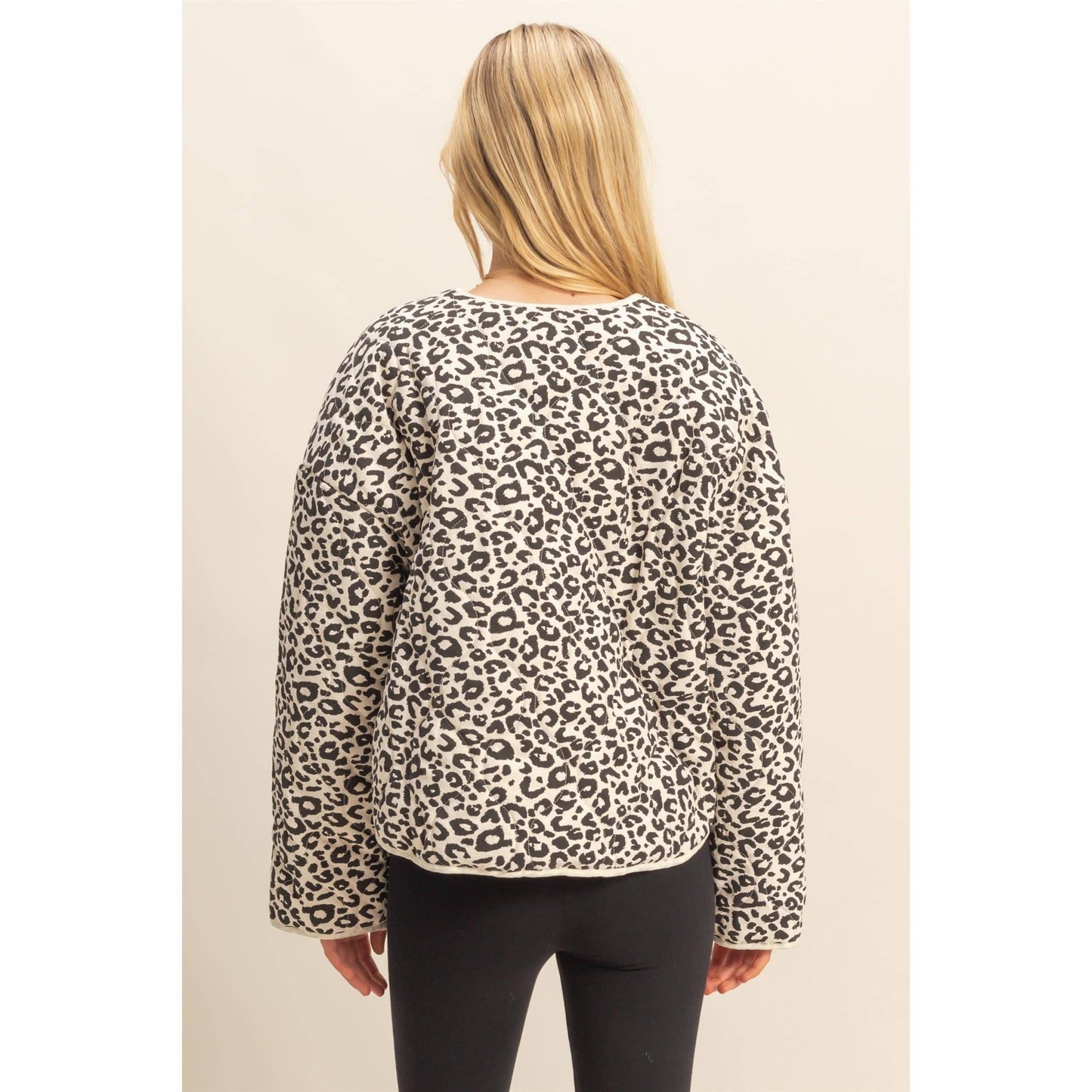 Leopard Quilted Puffer Jacket